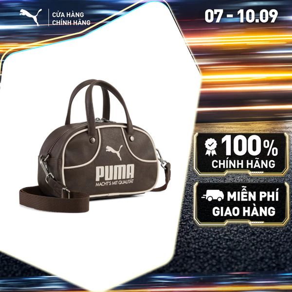 Túi Đeo Vai Thời Trang PUMA Unisex 1976 ARCHIVE Mini Grip Chocolate Fondue-Alpine Snow Màu Nâu