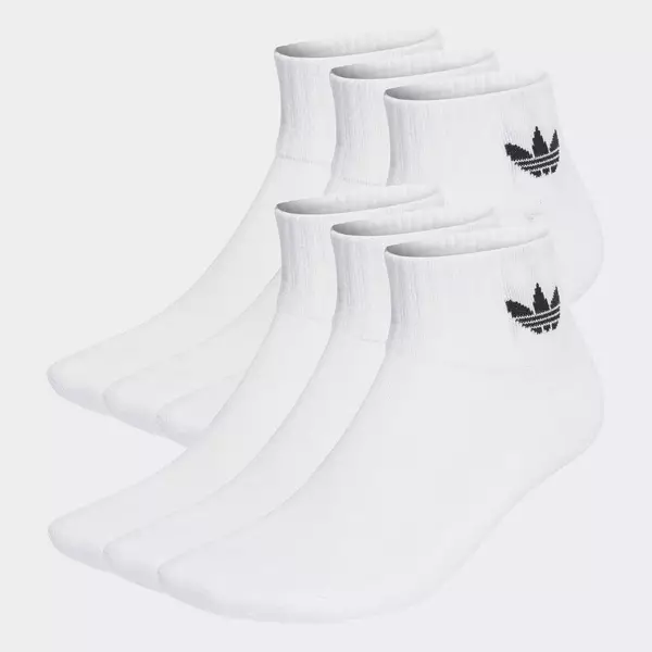 adidas Phong cách sống Bộ 6 Đôi Tất Cổ Lửng Unisex trắng IJ5627
