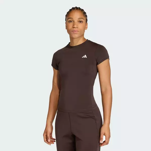 adidas Gym & Training Áo Thun Tập Luyện PrimeLift Essentials Contour Nữ nâu KD0114