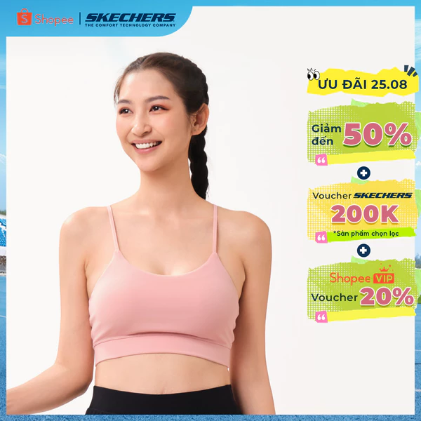 Áo Bra Thể Thao Nữ Skechers Walking Performance Sports Bra - SP126W014-001T