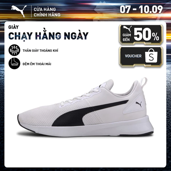 Giày Chạy Bộ PUMA Unisex FLYER RUNNER White-Black Màu Trắng