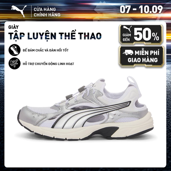 Giày Thể Thao PUMA Unisex Milenio Tech LT Sandal White-Silver-Black Màu Trắng