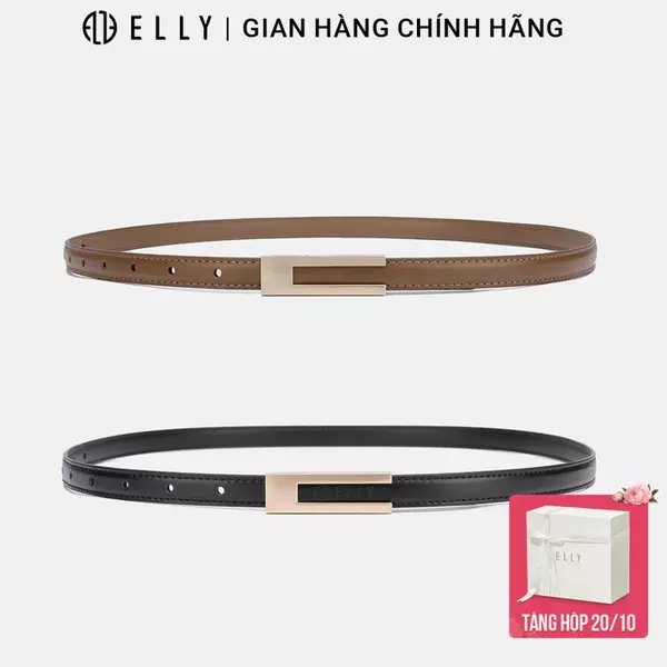 Thắt lưng nữ ELLY ED68 khóa chốt da thật cao cấp dây nịt nữ thời trang chính hãng