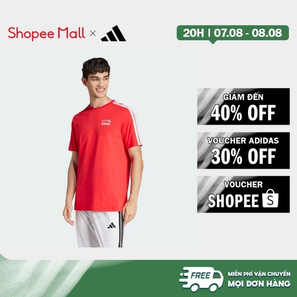 [Duy nhất 8.8 - VOUCHER 30%]adidas Lifestyle Codes Collegiate Club Graphic Tee Men Red JJ1607