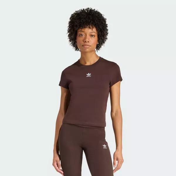adidas Lifestyle Essentials Slim Tee Women Brown KD1354