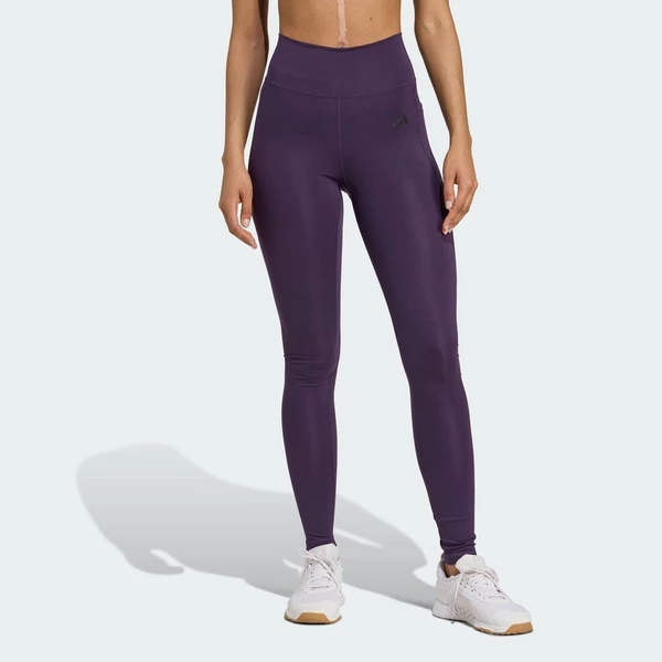 adidas Gym & Training Quần Legging Dài Optimé Essentials Có Túi Ẩn Nữ Màu tím JW7648