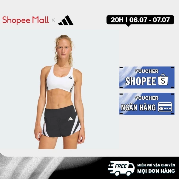 adidas Gym & Training Áo Bra Medium Support Adizero Run Nữ trắng KA2799