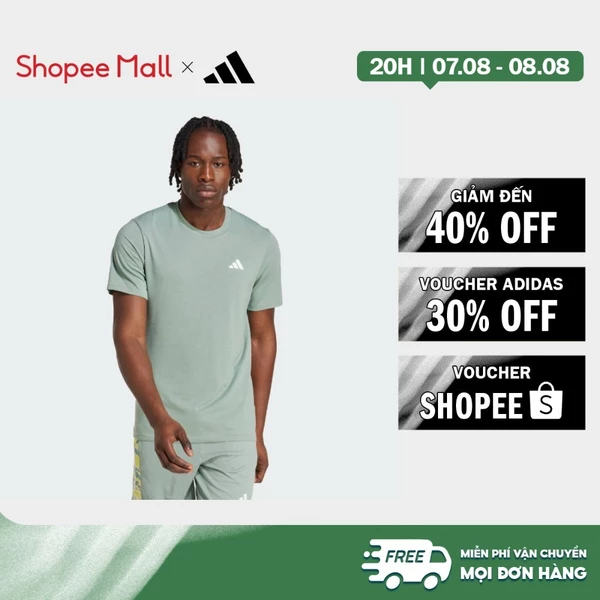 [Duy nhất 8.8 - VOUCHER 30%]adidas Gym & Training Áo Thun Tập Luyện Train Essentials Feelready Nam màu xanh lá JP4952