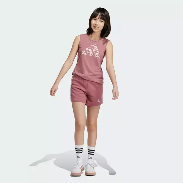adidas Phong cách sống Quần Short 3 Sọc Essentials Trẻ em Hồng IZ3436