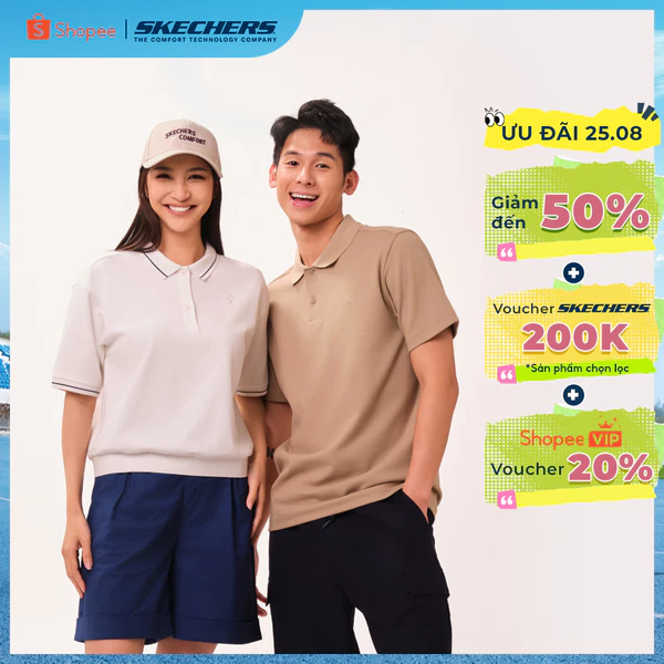Polo Tee Nữ Skechers Skechers Authentic Iconic Polo Tee - SL226W181-00QF