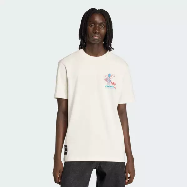 adidas Bóng đá Áo Thun Linh Vật Footix Giải Vô địch Bóng đá Thế giới FIFA 26™ Nam trắng KC3833