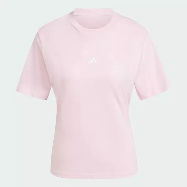 adidas Phong cách sống Áo Thun Cotton Logo Nhỏ Essentials Nữ Hồng JI6073