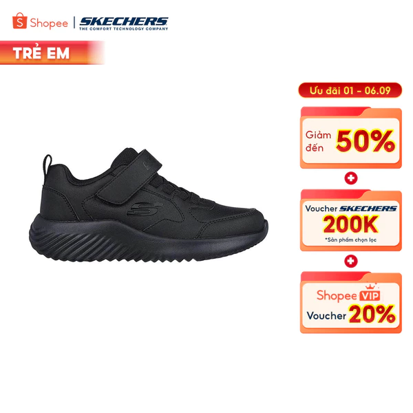 Giày Thể Thao Bé Trai Skechers Bounder Power Study-405626L-BBK