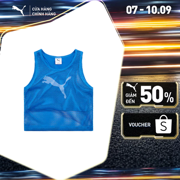 Áo Thun Thời Trang PUMA Nữ FUTURE ARCHIVE Mesh Top Mountain Blue Màu Xanh
