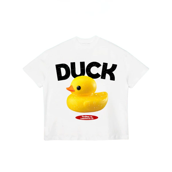 TheGlam CHÍNH HÃNG - Áo thun Trắng "CON VỊT" Form Boxy UNISEX - Áo Thun Nam Nữ Rubber Duck - TS05-13