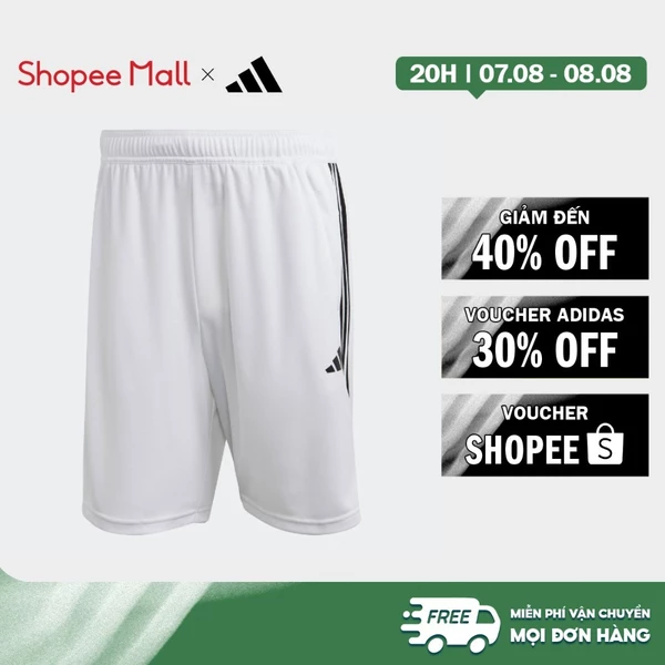[Duy nhất 8.8 - VOUCHER 30%]adidas Gym & Training Quần Short Tập Luyện Vải Pique 3 Sọc Train Essentials Nam trắng IB8244