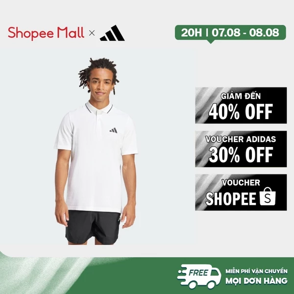 [Duy nhất 8.8 - VOUCHER 30%]adidas Lifestyle Essentials Small Logo Piqué Polo Shirt Men White JE9020