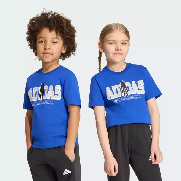 adidas Phong cách sống ÁO THUN ADIDAS MINECRAFT Trẻ em Màu xanh da trời KH3195