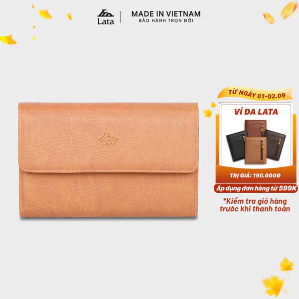 Ví Lata (Thời trang nam dáng cầm tay cỡ lớn - Ví da VN36)