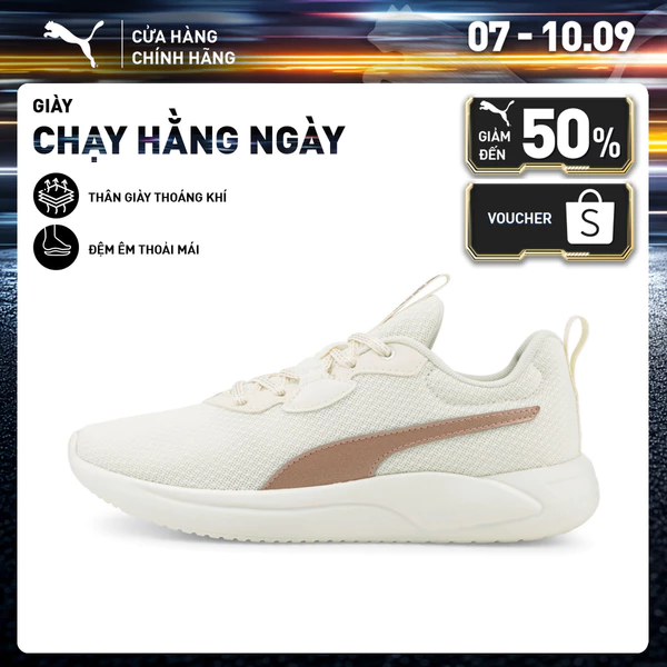 Giày Chạy Bộ PUMA Unisex Resolve Smooth Marshmallow-Rose Gold Màu Trắng