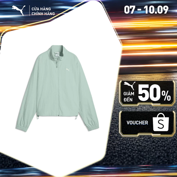 Áo Khoác Thể Thao PUMA Nữ PUMATECH SENSE Woven Jacket Créme De Mint Màu Xanh Lá