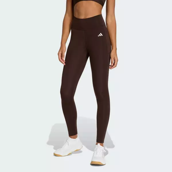 adidas Gym & Training Quần Legging Dài Optimé Essentials Có Túi Ẩn Nữ nâu JZ0824