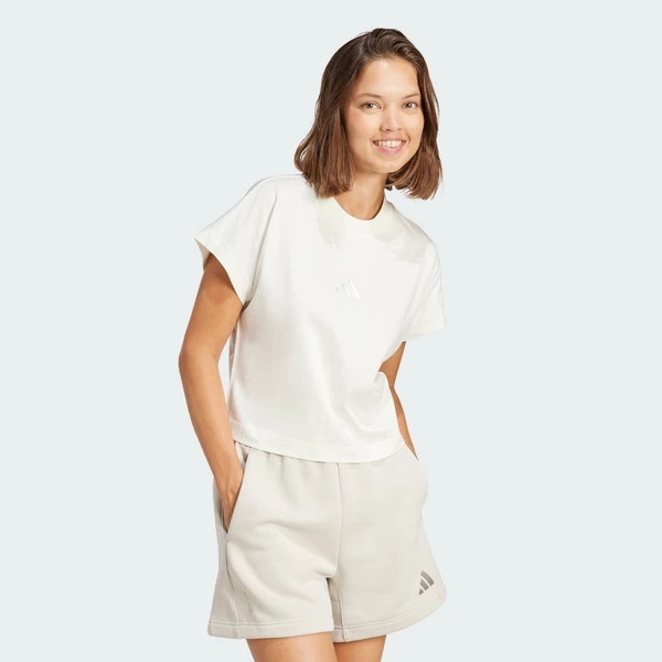 adidas Phong cách sống Áo Thun ALL SZN Nữ trắng JJ1243