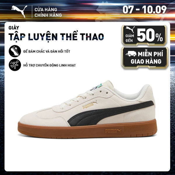 Giày Thể Thao PUMA Unisex Ascenso Suede II Warm White-Black-Gold Màu Trắng