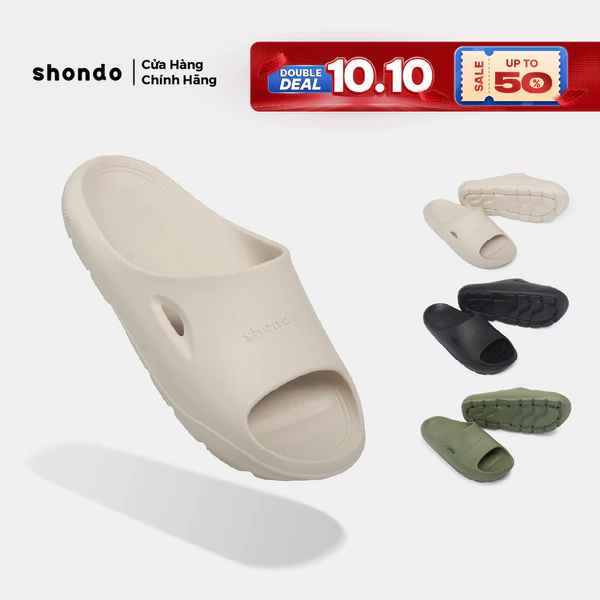 Dép Bánh Mì Nam Nữ Trendy 6 Nhựa Đúc Shondo Nhiều Màu