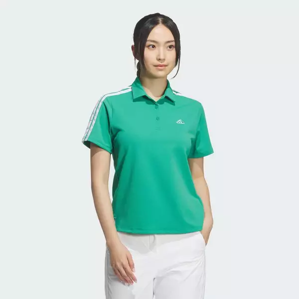 adidas Đánh gôn ÁO POLO NGẮN TAY CLIMACOOL 3 GẠCH PIQUE Nữ màu xanh lá KD7211