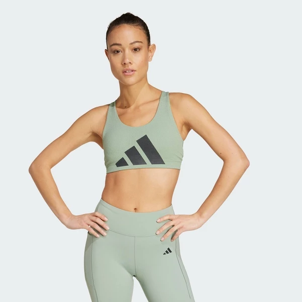 adidas Gym & Training Áo Bra Tập PrimeLiftimpact Hiit Nâng Đỡ Vừa Nữ màu xanh lá JI9967