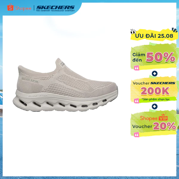 Giày Thể Thao Nam Skechers GOwalk Glide-Step 2.0 Caleb Đi Bộ - 216665-NAT Air-Cooled Goga Mat