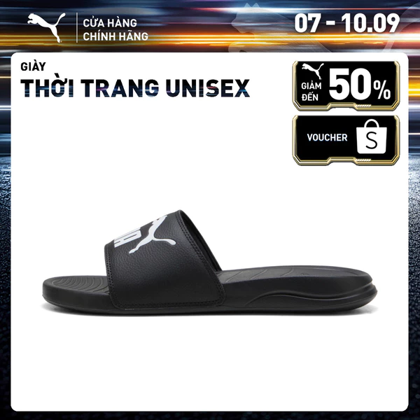 Dép Quai Ngang PUMA Unisex Popcat 20 BX Black-White Màu Đen