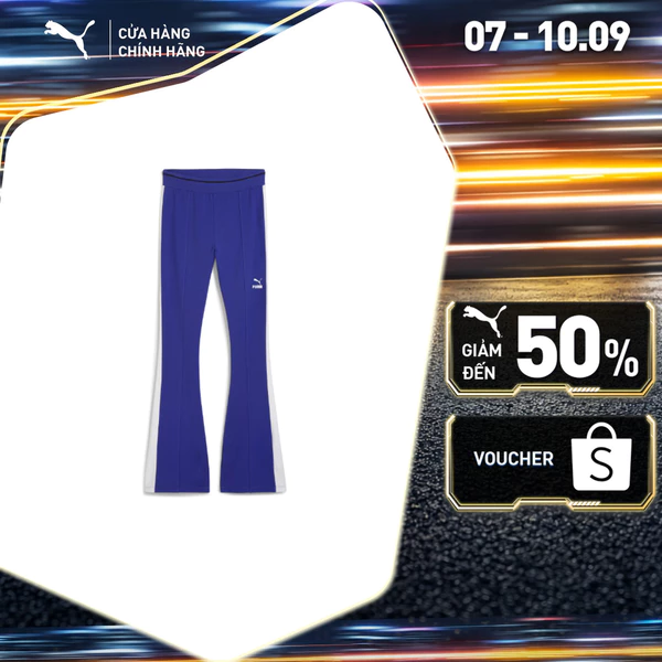 Quần Dài Thời Trang PUMA Nữ T7 Flared Leggings Lapis Lazuli Màu Xanh