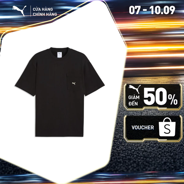 Áo Thun Thời Trang PUMA Nam SELECT Essentials Pocket Tee Black Màu Đen