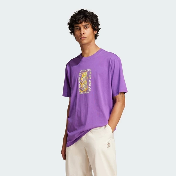 adidas Phong cách sống Áo Thun Trefoil Series Nam Màu tím JP4498
