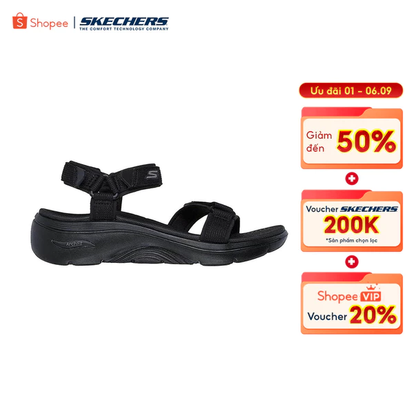 Xăng Đan/Dép Nữ Skechers GOwalk Arch Fit 2.0 Sandal Exhilarate Đi Bộ - 140876-BBK APMA Online Sale