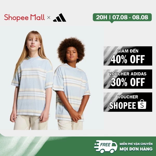 [Duy nhất 8.8 - VOUCHER 30%]adidas Phong cách sống Áo Thun Oversize Trẻ Em Trẻ em Màu xanh da trời JC9078