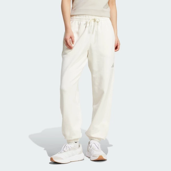adidas Phong cách sống Quần Vải Thun Da Cá Dáng Suông ALL SZN Nữ trắng JY1562
