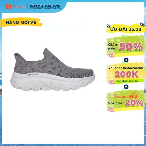 Giày Thể Thao Nam Skechers Slip-Ins GOwalk Max Cushioning Hyper Burst Faber Đi Bộ - 217131-CHAR Air-Cooled Goga Mat