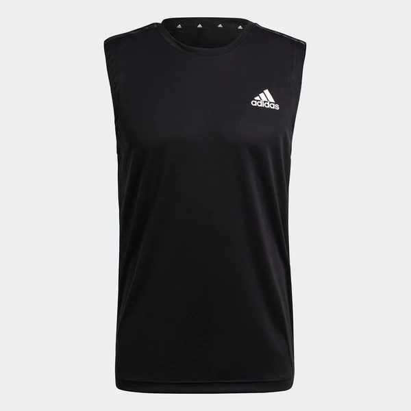 adidas Gym & Training & Yoga AEROREADY Designed To Move Sport 3-Stripes Tank Top Men Black GM2130