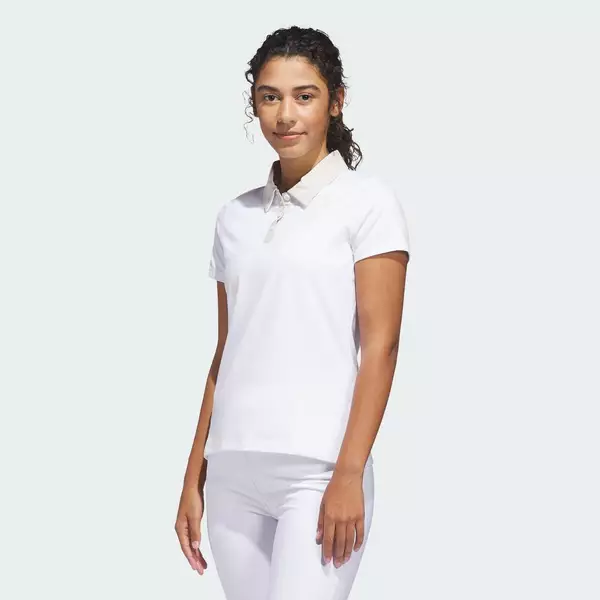 adidas Đánh gôn Áo Polo Ultimate365+ Butterspun Grid Nữ Be JX6633