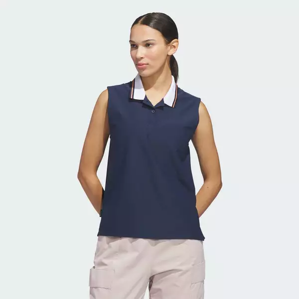 adidas Đánh gôn Áo Polo Không Tay Twistknit Beyond The Course Nữ Màu xanh da trời KE3679