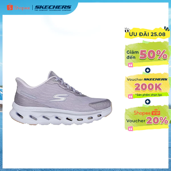 Giày Thể Thao Nữ Skechers Slip-Ins GOwalk Glide-Step 2.0 Đi Bộ - 125122-LAV Air-Cooled Memory Foam