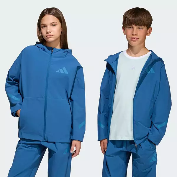 adidas Phong cách sống Áo Track Top Dệt Khoác Ngoài Cho Du Lịch Z.N.E. Trẻ em Màu xanh da trời KG1003