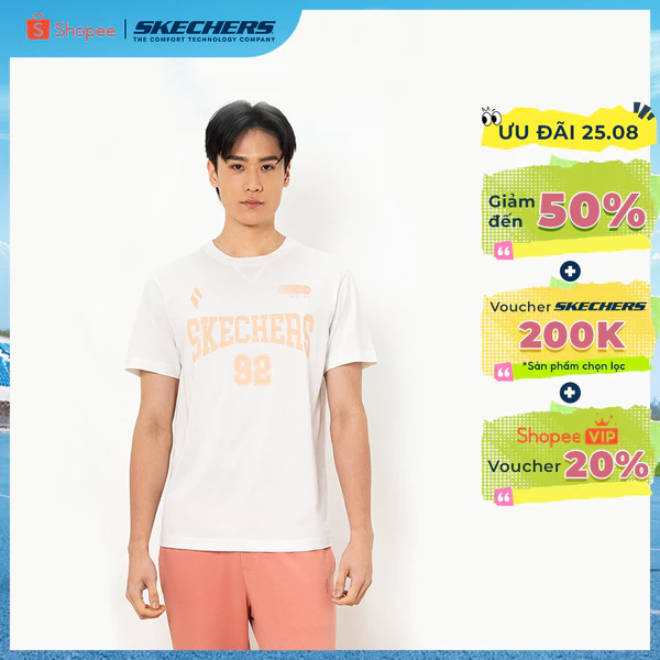 Áo Thun Tay Ngắn Nam Skechers Basketball Culture Short Sleeve Tee - SL325M375-00QF Online Sale
