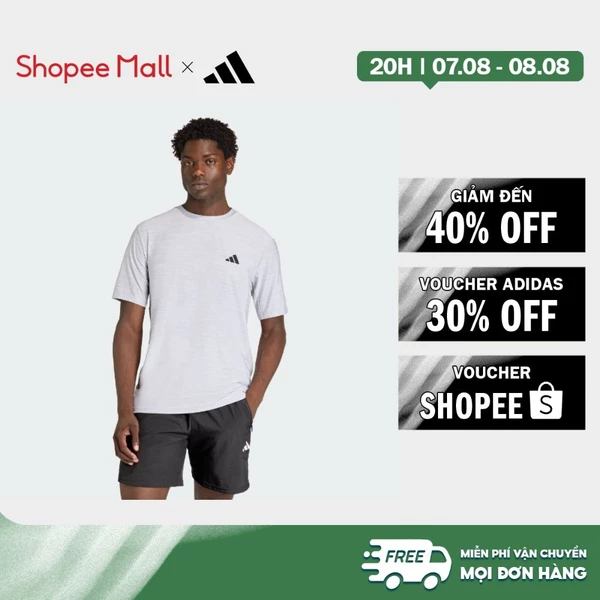 [Duy nhất 8.8 - VOUCHER 30%]adidas Gym & Training WORKOUT ESSENTIALS FLEX T-SHIRT Men Grey KD2868