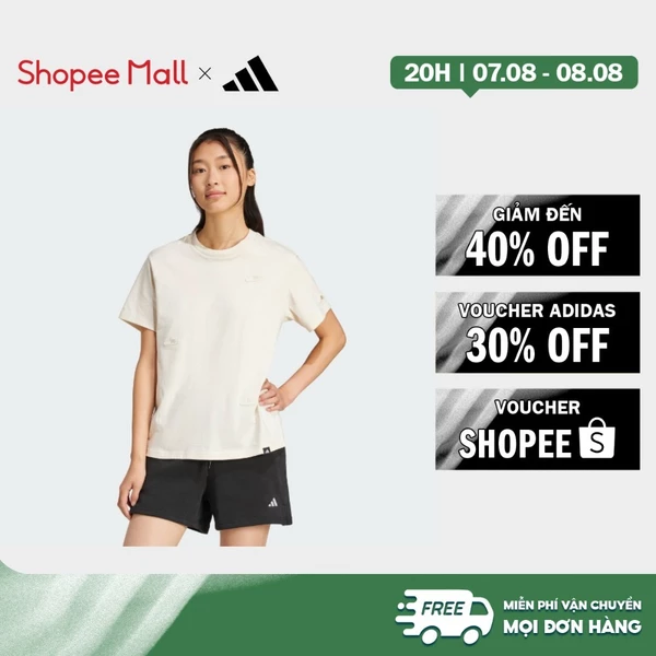 [Duy nhất 8.8 - VOUCHER 30%]adidas Phong cách sống Áo Thun Graphic Lounge Slide Nữ trắng JJ4094