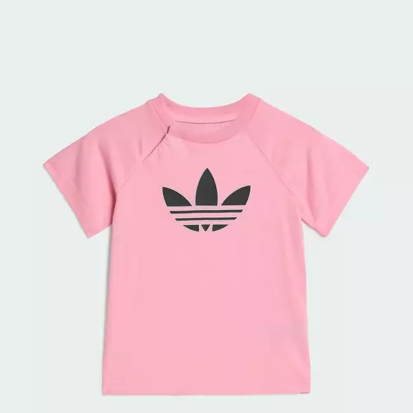 adidas Phong cách sống ÁO THUN GRAPHIC BA LÁ Trẻ em Hồng KD1061