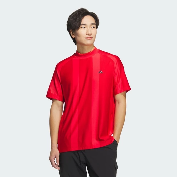 adidas Đánh gôn Áo Ngắn Tay Cổ Đứng Jacquard Bodymapping AEROREADY Adizero Nam Đỏ JG1316